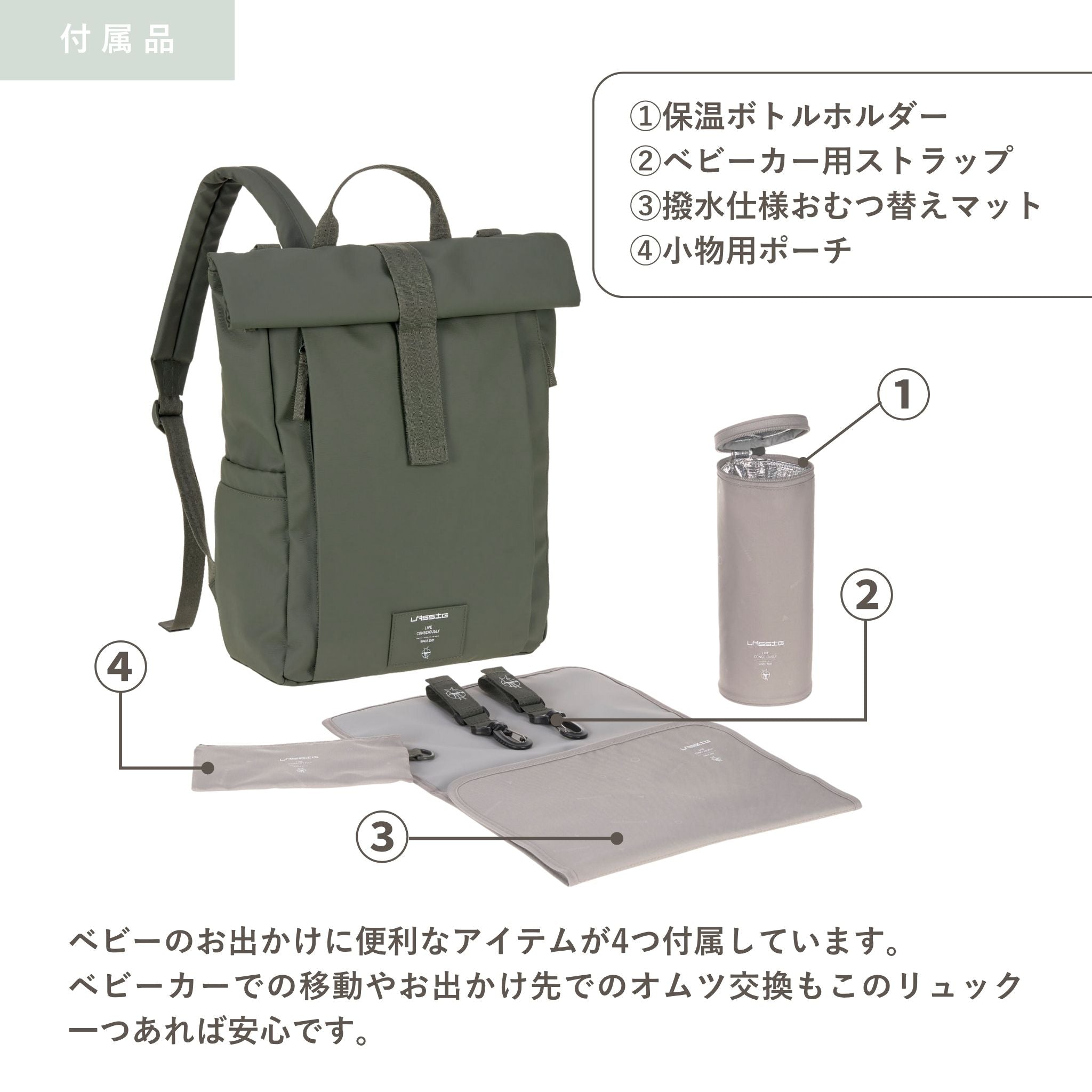 GRE Rolltop Up Backpack ロールトップアップバックパック(マザーズリュック)